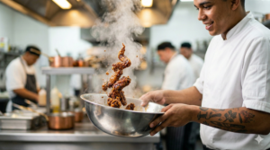 Tossing Korean-Style Wings in Sticky Glaze