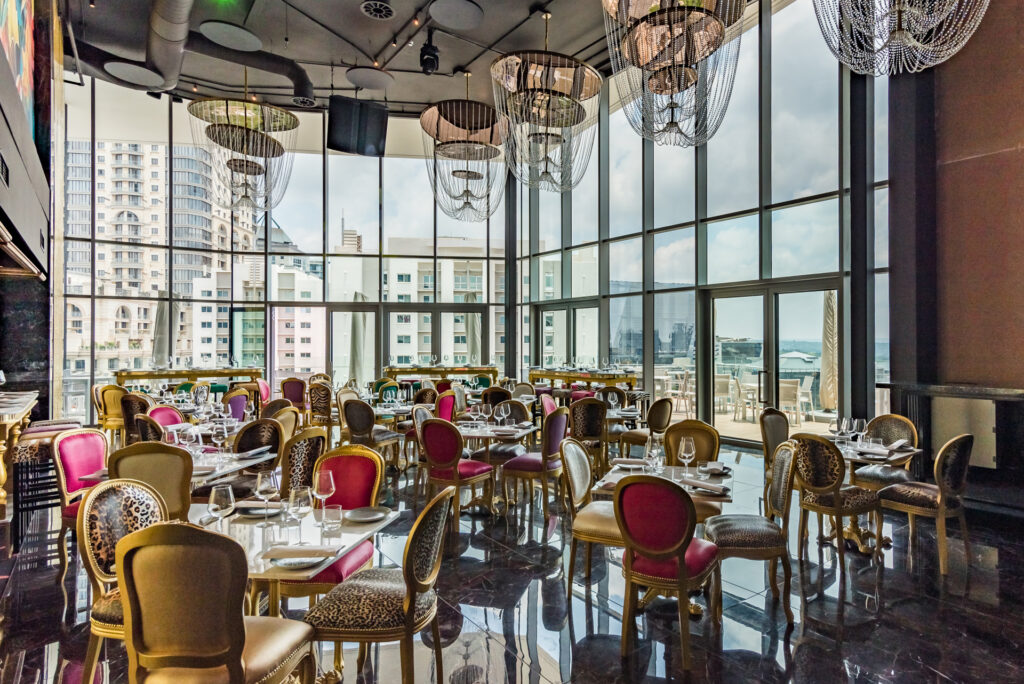 Conference and event space at Hotel Sky Sandton with modern seating and lighting
