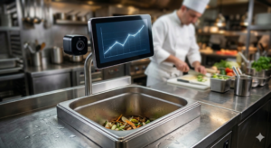 Smart kitchen waste monitoring system tracking food scraps to improve Smart Kitchens and Thicker Margins