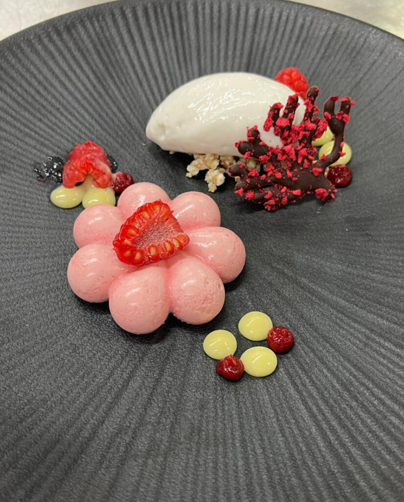 beautiful plating and desserts