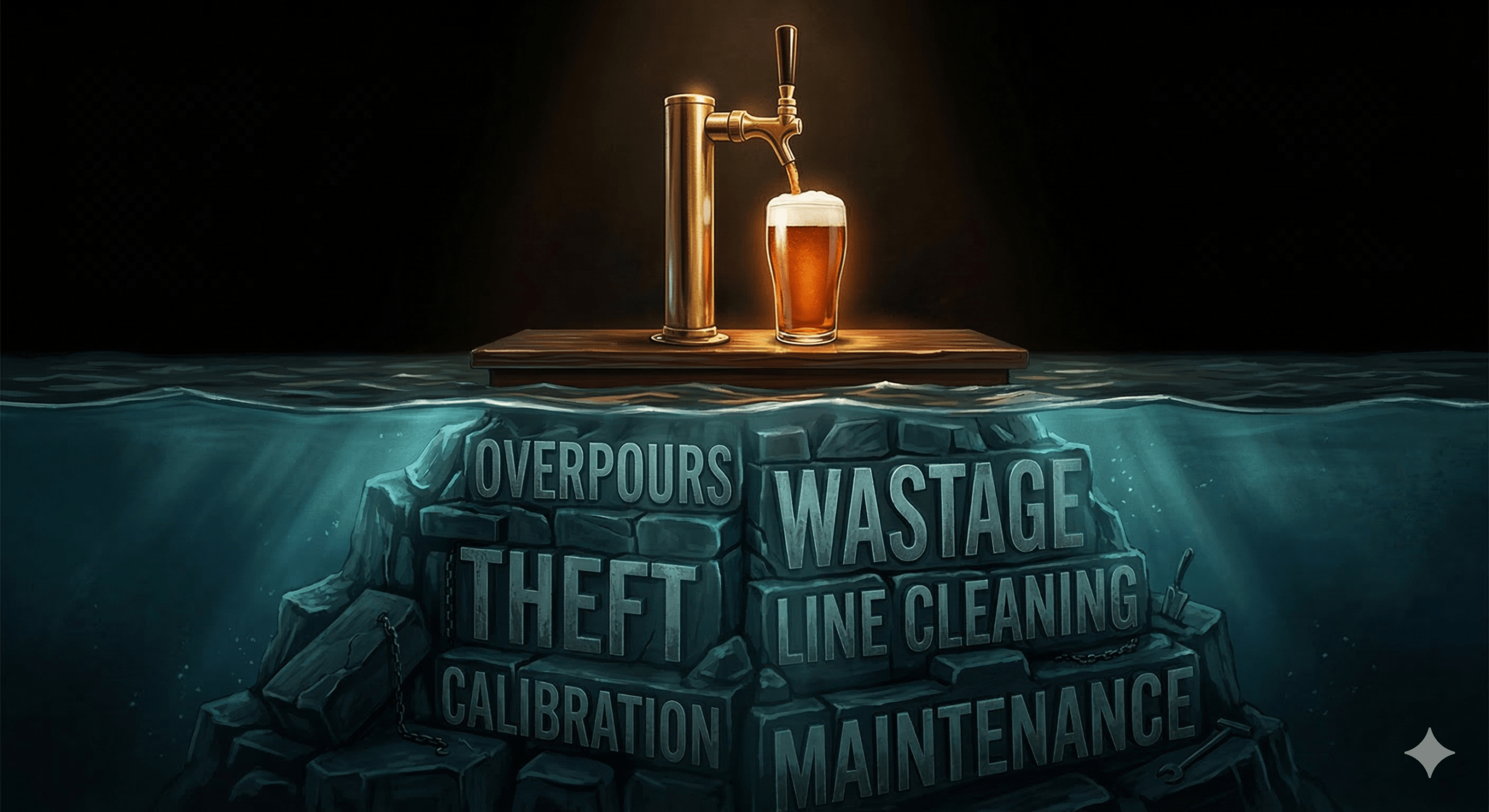 Technician maintaining smart draught system for optimal beverage yield performance