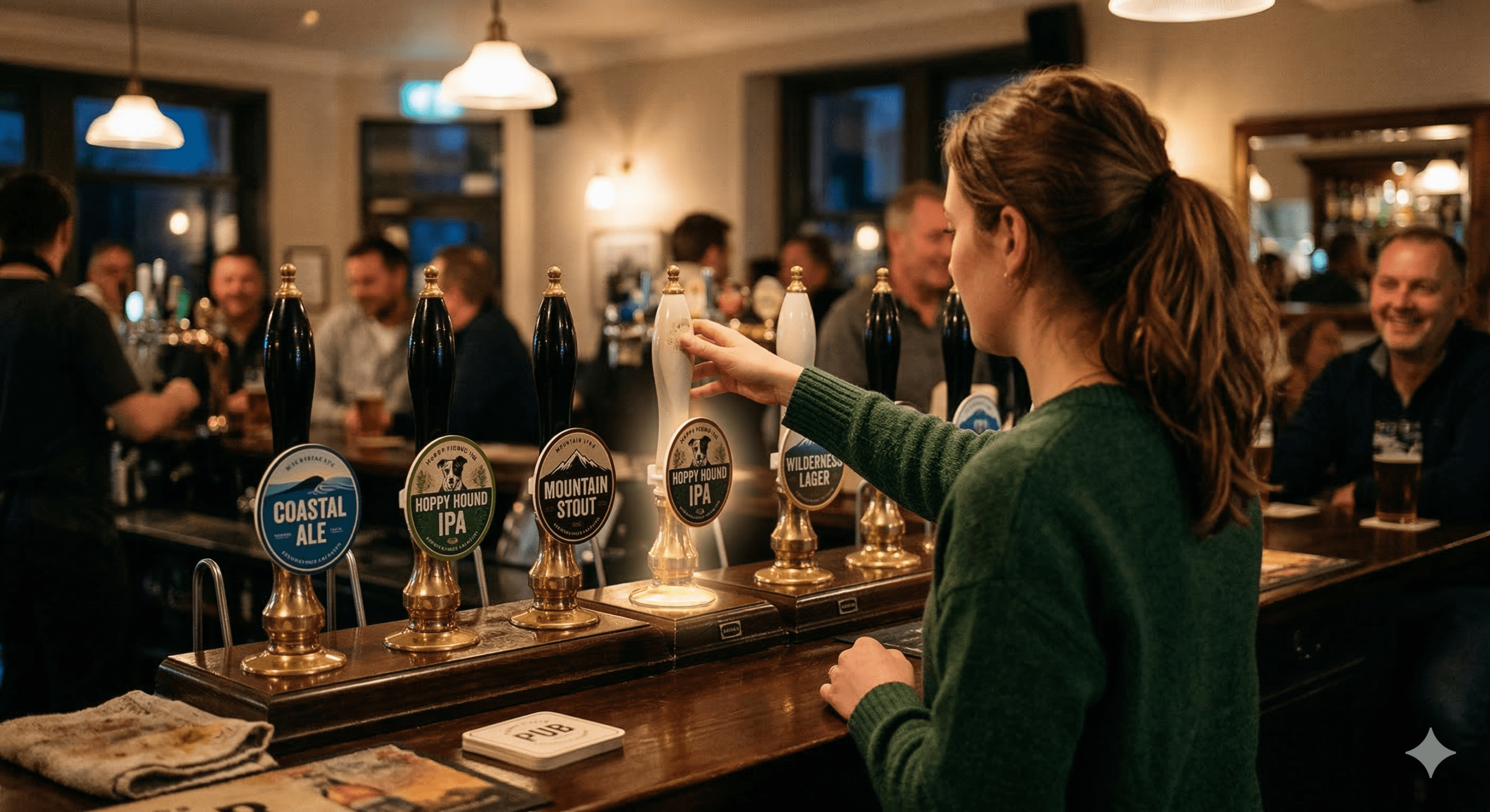 Modern bar setup with automated beverage dispensing and monitoring technology