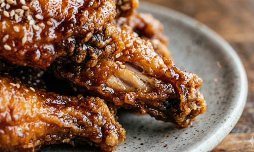 Crispy double-fried Korean-Style Wings with blistered golden crust